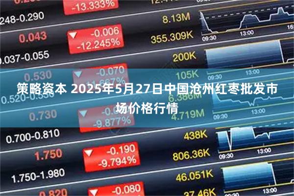 策略资本 2025年5月27日中国沧州红枣批发市场价格行情